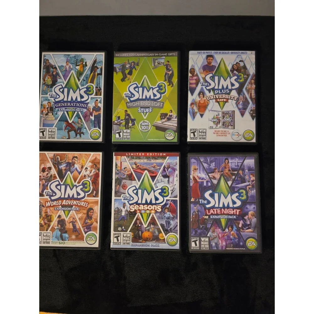 Sims 3 PC Bundle - 6 Expansion Packs - Keys & Cases Tested Working